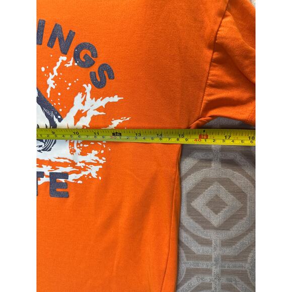Gap Boys Pajama Set Size 8 Orange Graphic shark Top with Blue Shorts Sleepwear - Picture 8 of 9